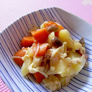 秋味♪レンジで簡単♪じゃがいもときのこの炒め煮